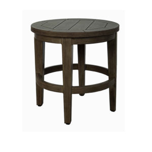 portofino end table round chestnut