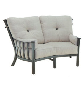 T CUSHIONED CRESCENT LOVESEAT e